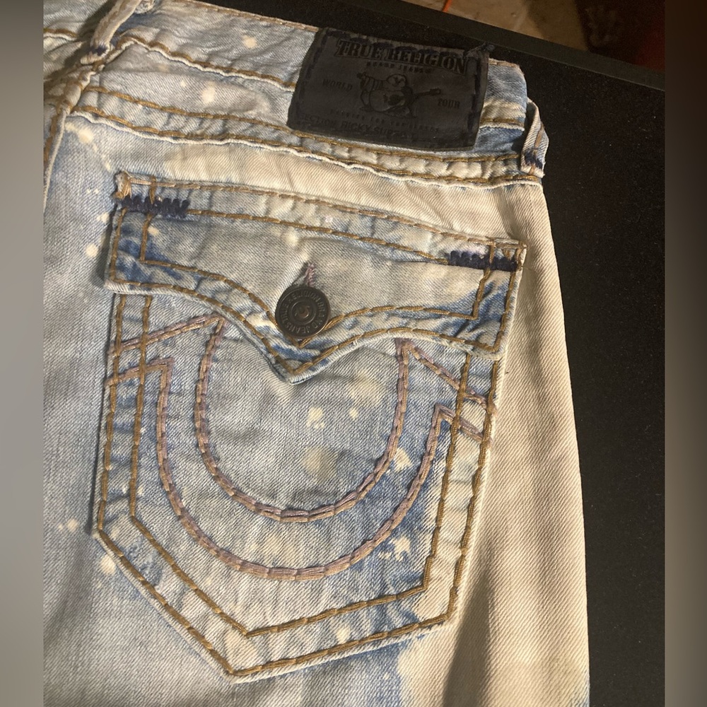 SOLD! Rare! 🇺🇸 Ricky Super T in “AZUL SAIL AWAY” wash True Religion size 31x34